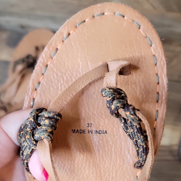 Brown Gladiator Leather Sandals Free People - Picture 4 of 6